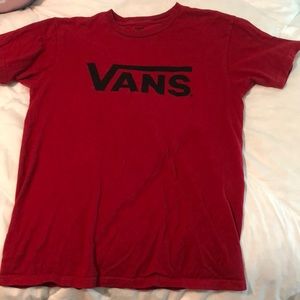 dark red vans shirt